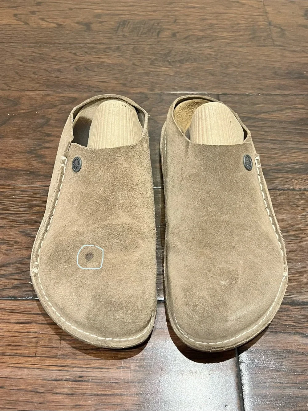 Birkenstock Men's Slip-On Suede Clogs in Brown